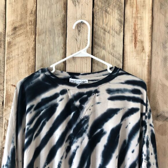 Young Fabulous & Broke Navy/Tan Tie Dye‎ Fleece Relaxed Sweatshirt Size Small - Picture 14 of 16